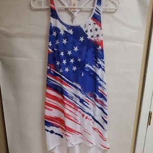 American flag bathing suit cover up